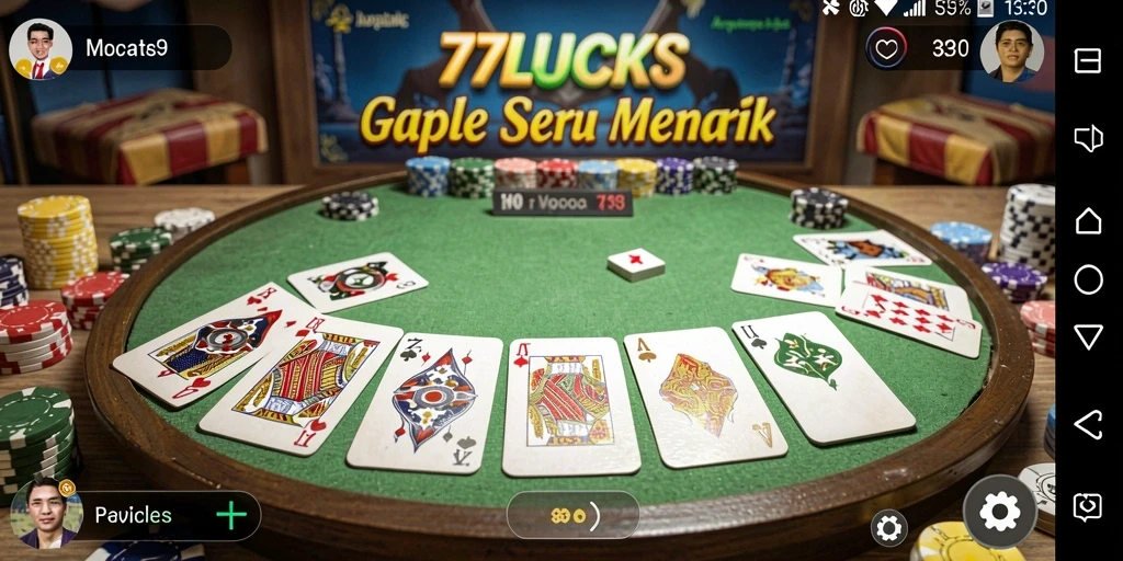 Tampilan gameplay seru dari permainan Gaple.