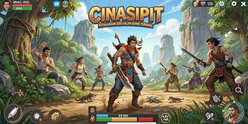 Screenshot menampilkan aksi seru dalam dunia Open World CINASIPIT.