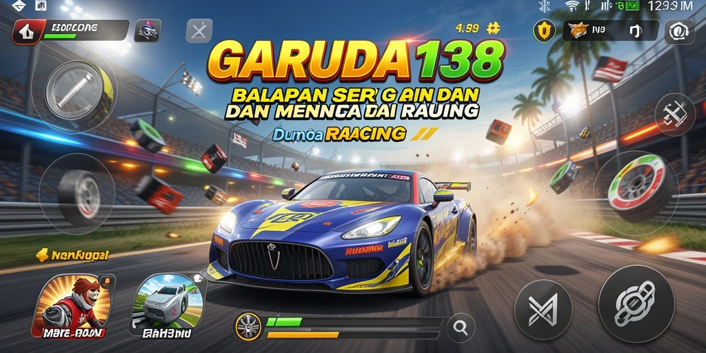 Tampilan aksi balapan mendebarkan di GARUDA138.