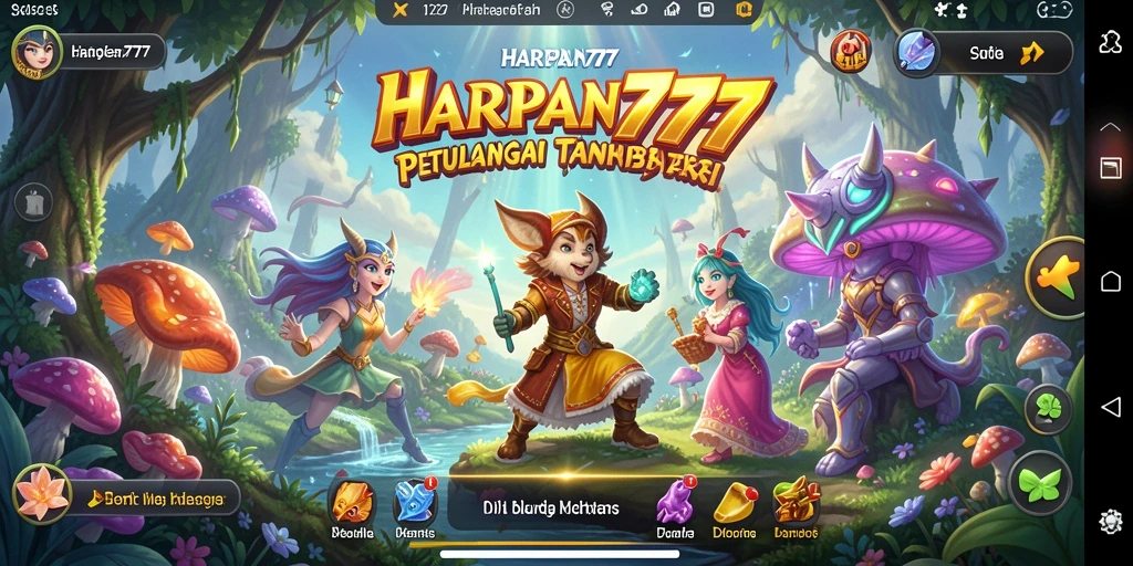 Tangkapan layar utama HARAPAN777 menampilkan aksi seru dalam petualangan.
