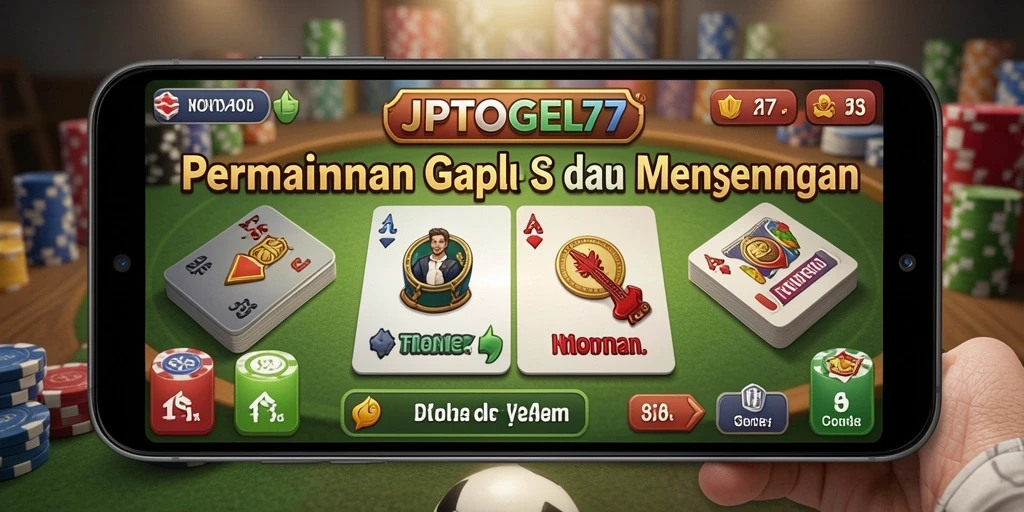 Tampilan gameplay seru Gaple di JPTOGEL77.