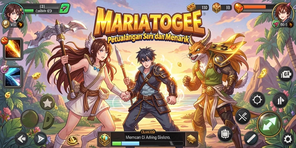 Tangkapan layar gameplay <strong>MARIATOGEL</strong> yang menunjukkan karakter dalam aksi.