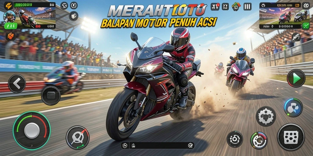 Gameplay seru dalam MERAHTOTO yang memacu adrenalin.