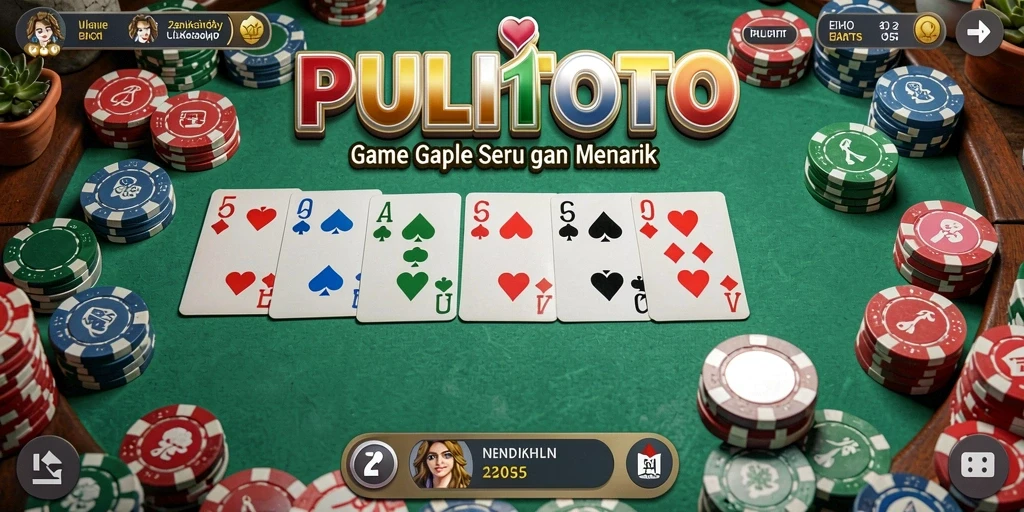 Tampilan gameplay Gaple yang menarik dan interaktif.