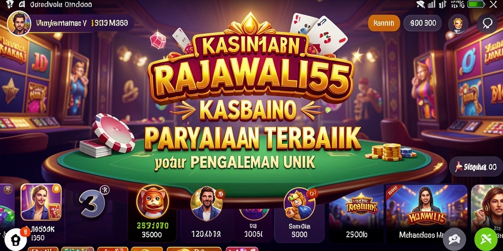 Tampilan gameplay menarik dari aplikasi RAJAWALI55 yang menghadirkan pengalaman Kasino.