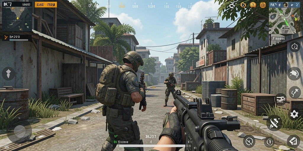Tampilan gameplay intens dalam RK77 dengan aksi luar biasa.