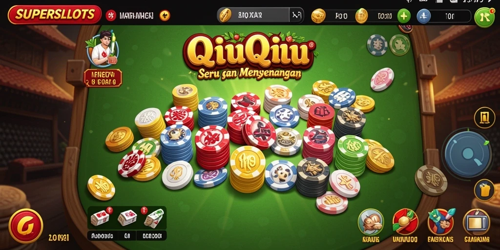 Tampilan seru gameplay QiuQiu di SUPERSLOTS.