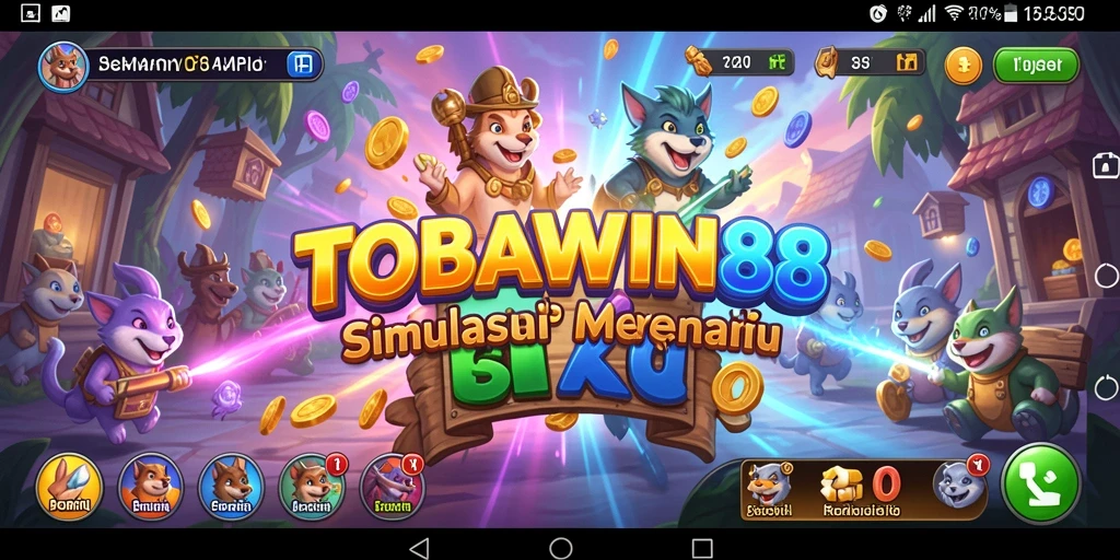 Tampilan screenshot utama TOBAWIN88 yang menggambarkan keseruan gameplay.